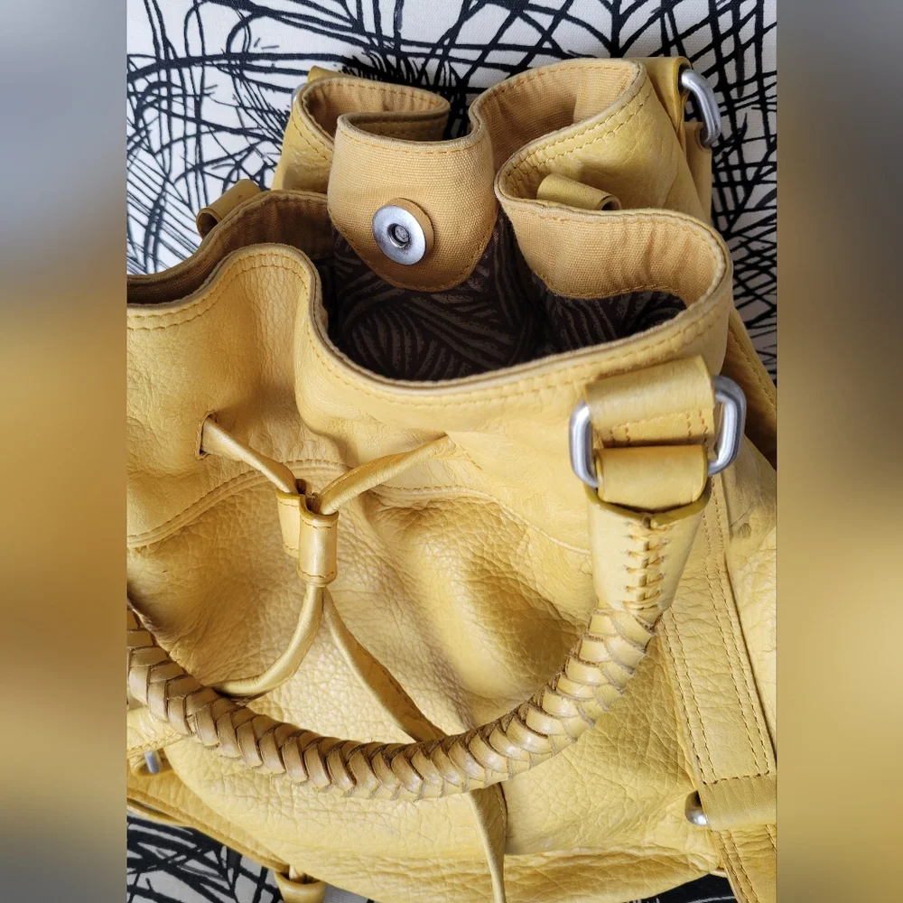 The Sak Yellow Shoulder Bag with Casual Slouchy Style - Picture 9 of 11